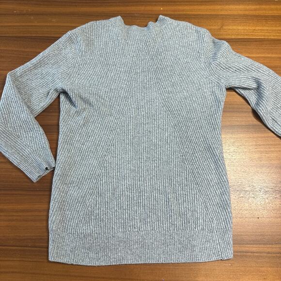 Rag & Bone Pierce Ribbed 100% Cashmere Sweater Dress, Gray, $650 retail, Large - Picture 5 of 10